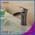 Fyeer New Black Water Tap Waterfall Brass Basin Faucet